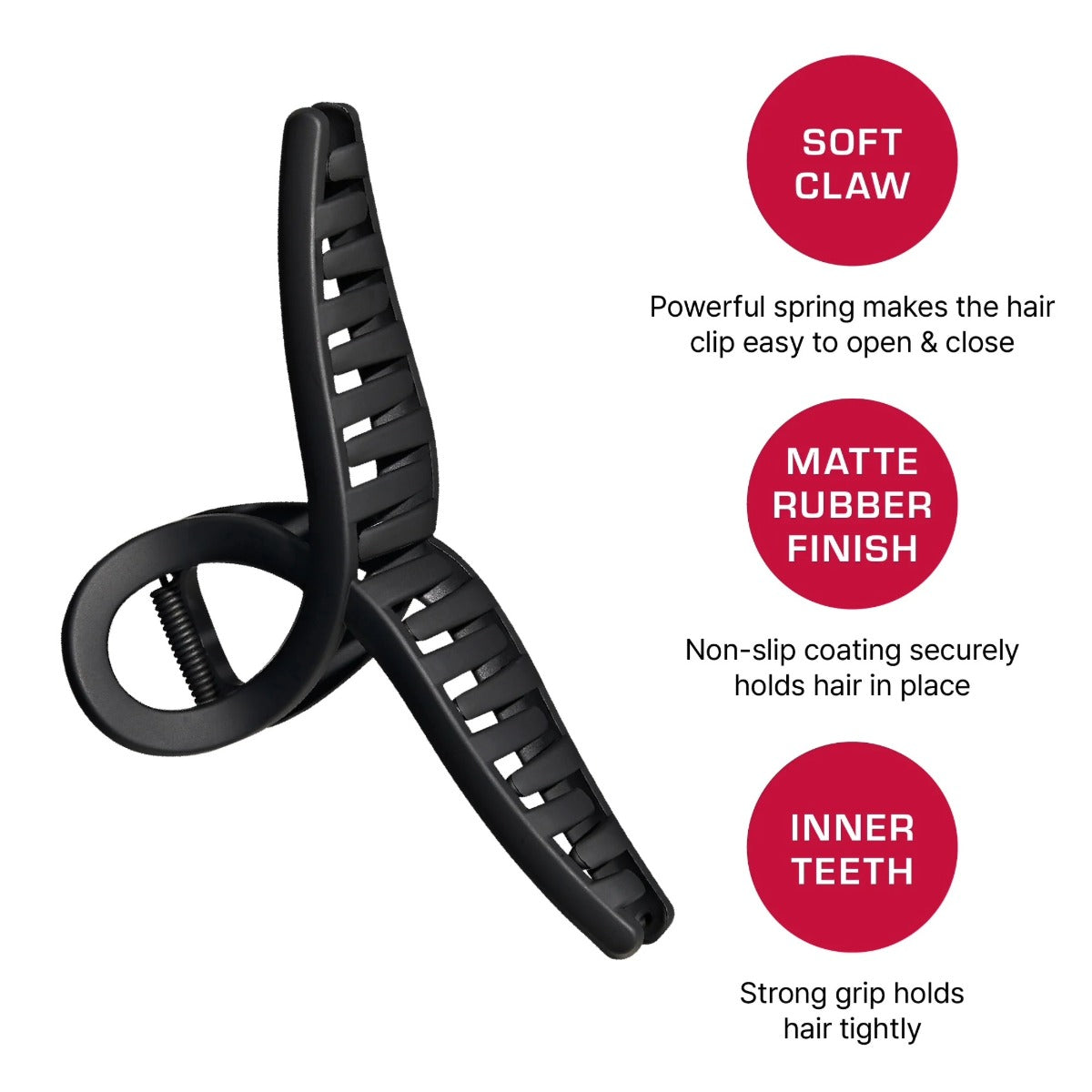 Red By Kiss Pince À Cheveux Twist [Super Jumbo] [Noir Mat] #HMC53