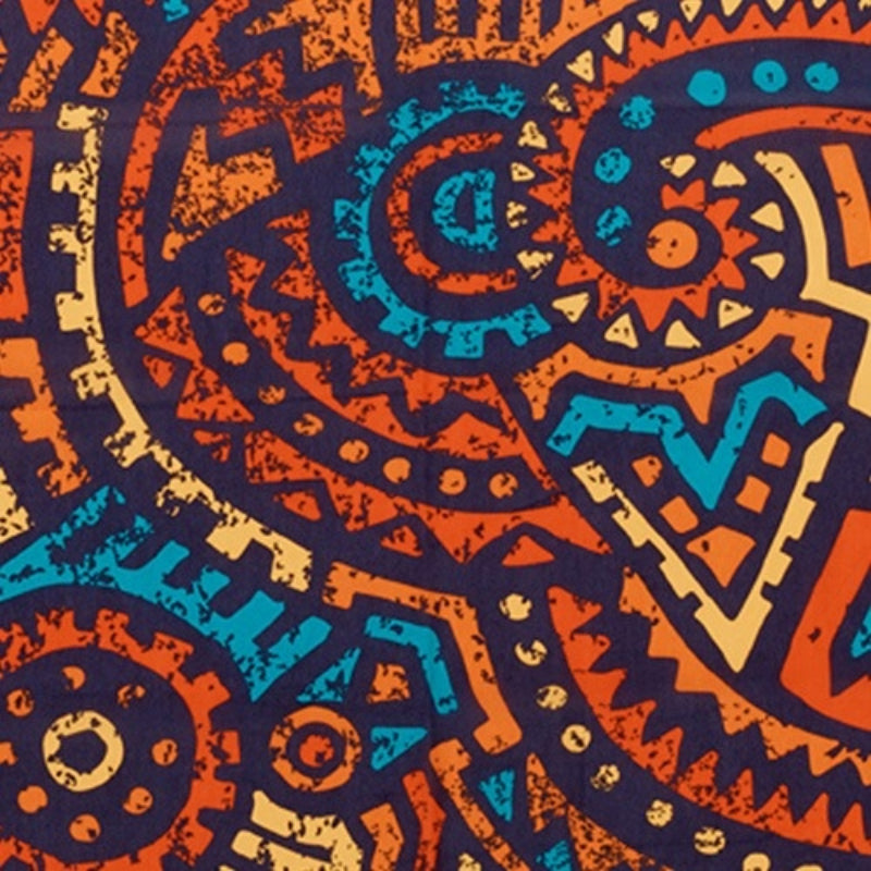 #HQ125 [Aztec 2] Écharpe en satin soyeux 60"x16"