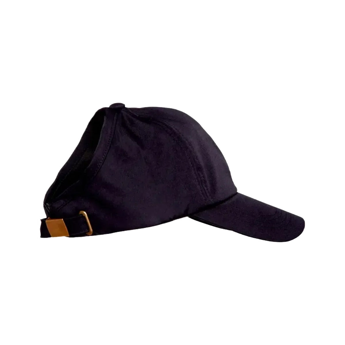 Satin Lined Backless Baseball Cap [Black] #FH50