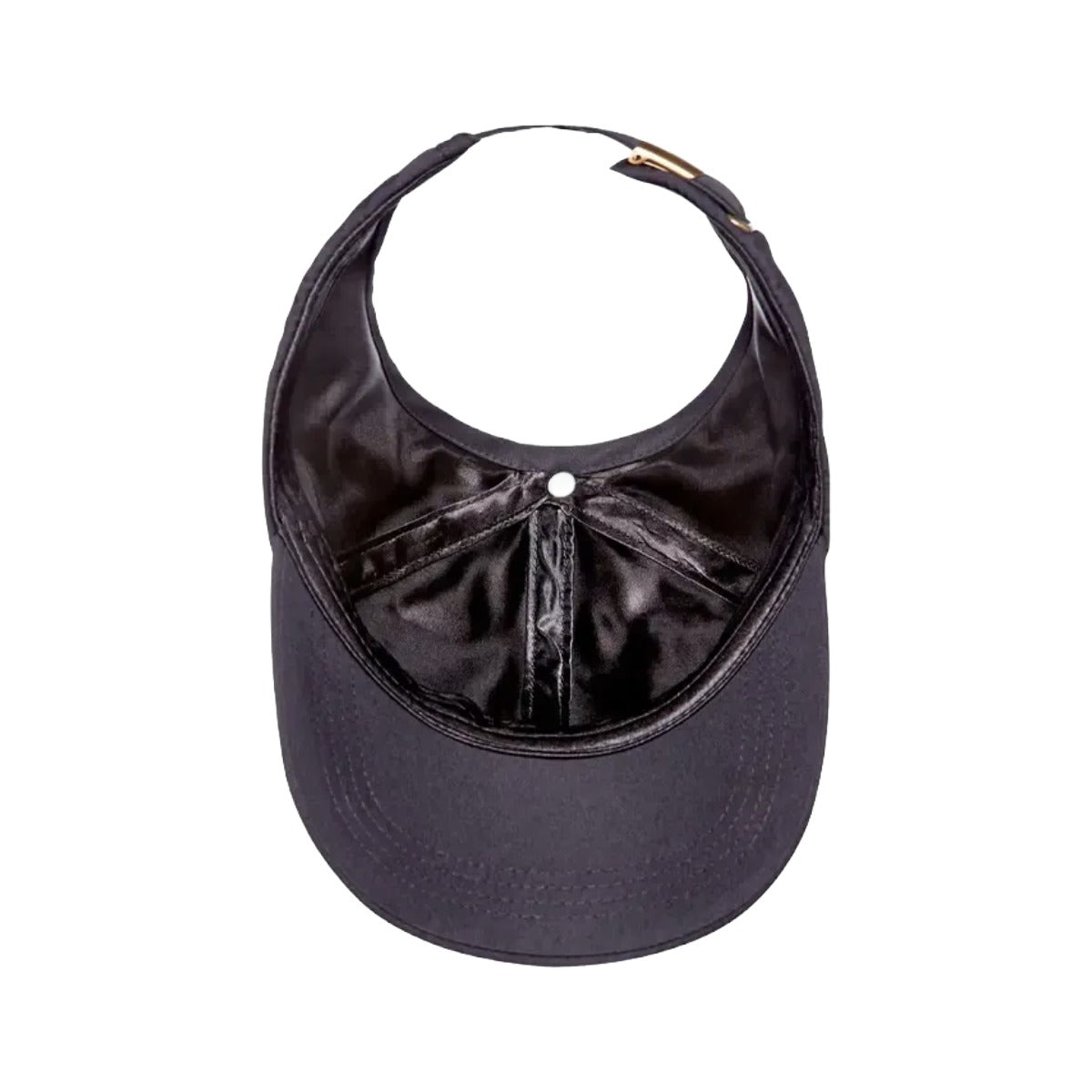 Satin Lined Backless Baseball Cap [Black] #FH50