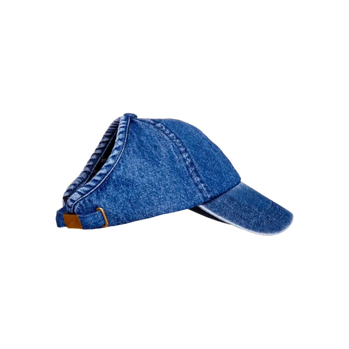 Satin Lined Backless Baseball Cap [Denim] #FH052