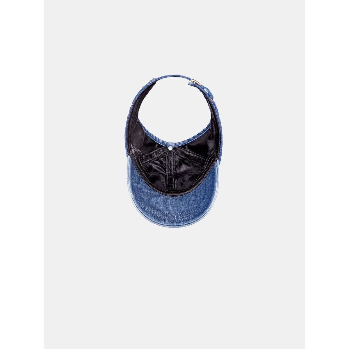 Satin Lined Backless Baseball Cap [Denim] #FH052