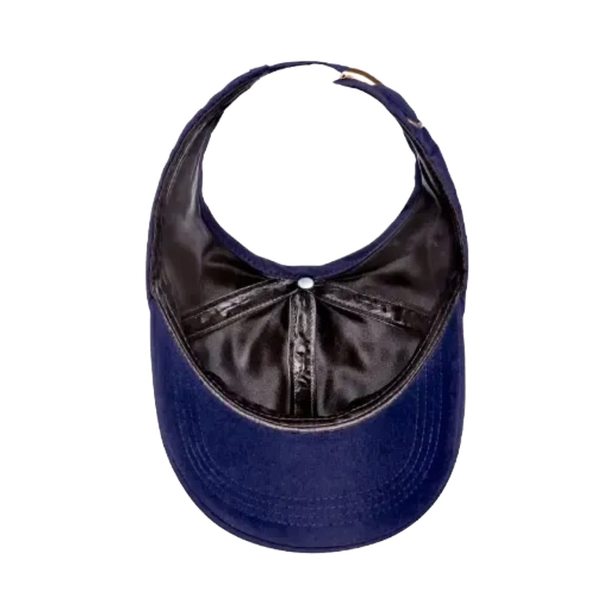 Satin Lined Backless Baseball Cap [Navy] #FH051