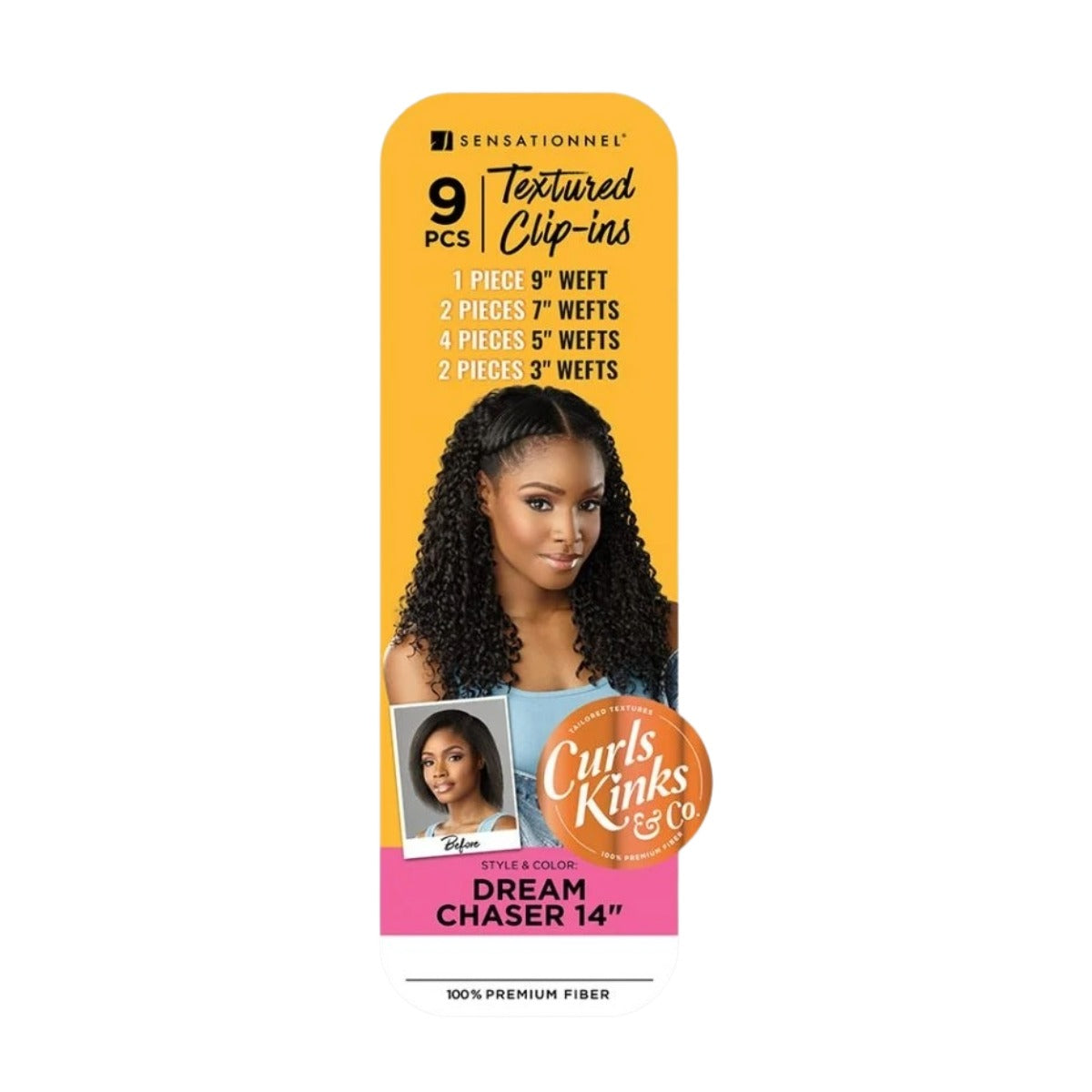 Curls Kinks & Co Dream Chaser texturé à clipser 14" 9 pièces