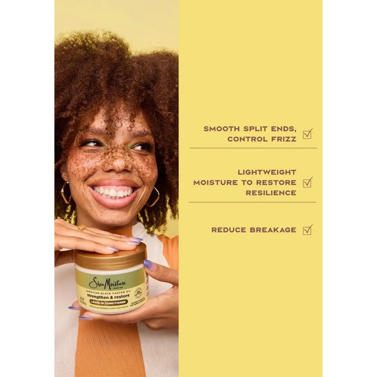 Shea Moisture Jamaican Black Castor Oil Revitalisant Sans Rinçage 11oz