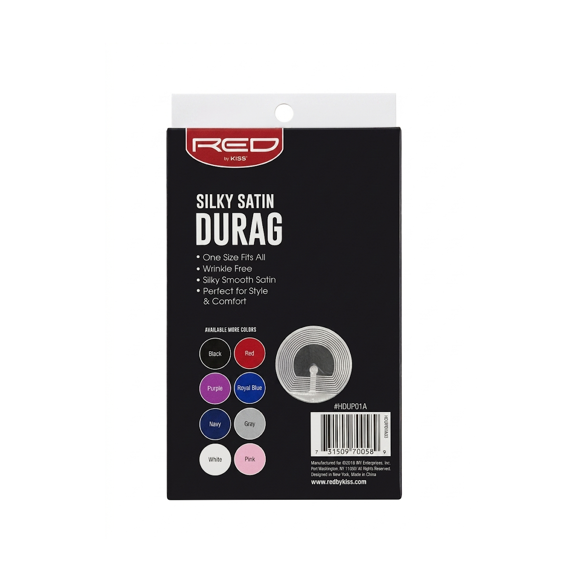 Durag en satin soyeux [Couleurs assorties] #HDUP01A