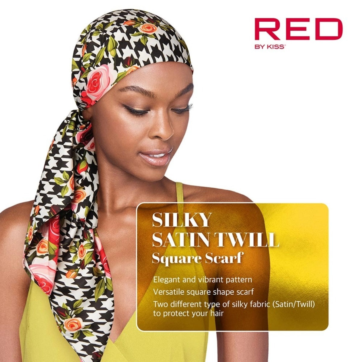 Silky Twill Square Scarf [Tweed] #HQ196