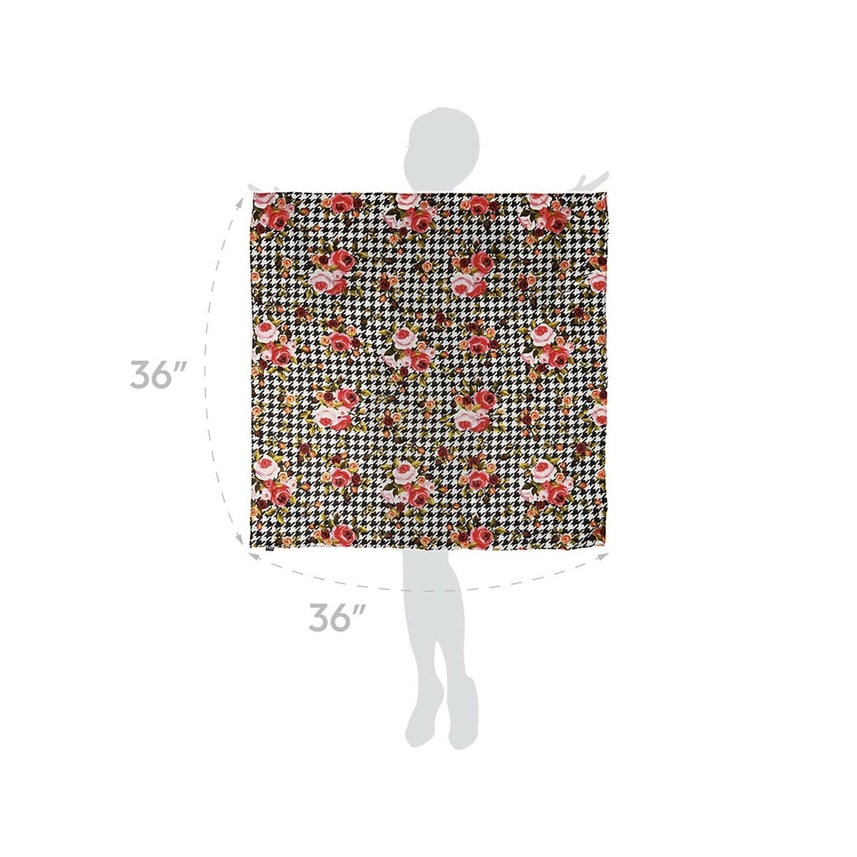 Silky Twill Square Scarf [Tweed] #HQ196