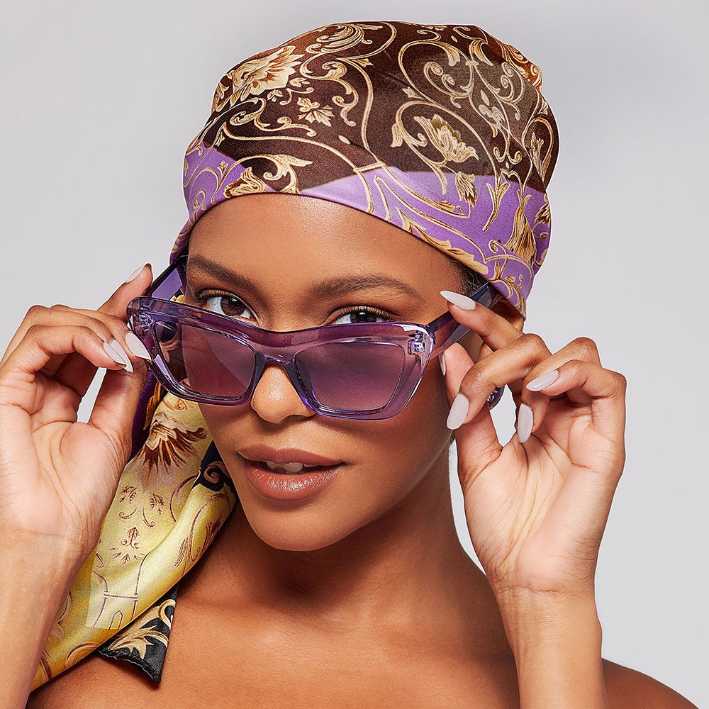 Square Silky Satin Scarf [Luxe] #HQ191