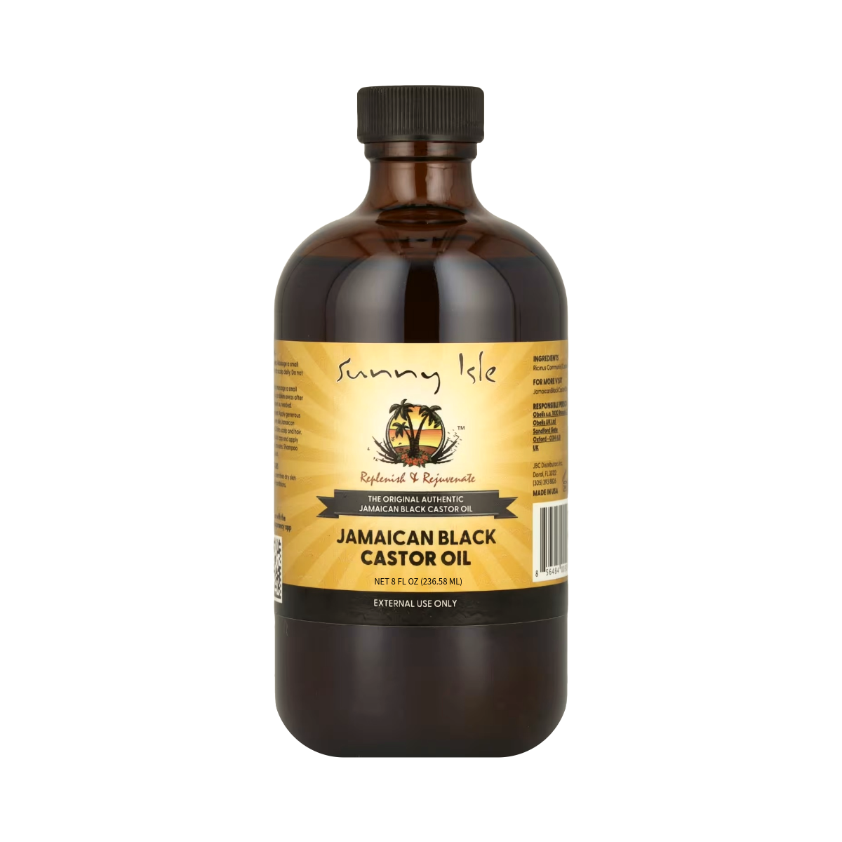 Huile de ricin noire jamaïcaine Sunny Isle 8oz