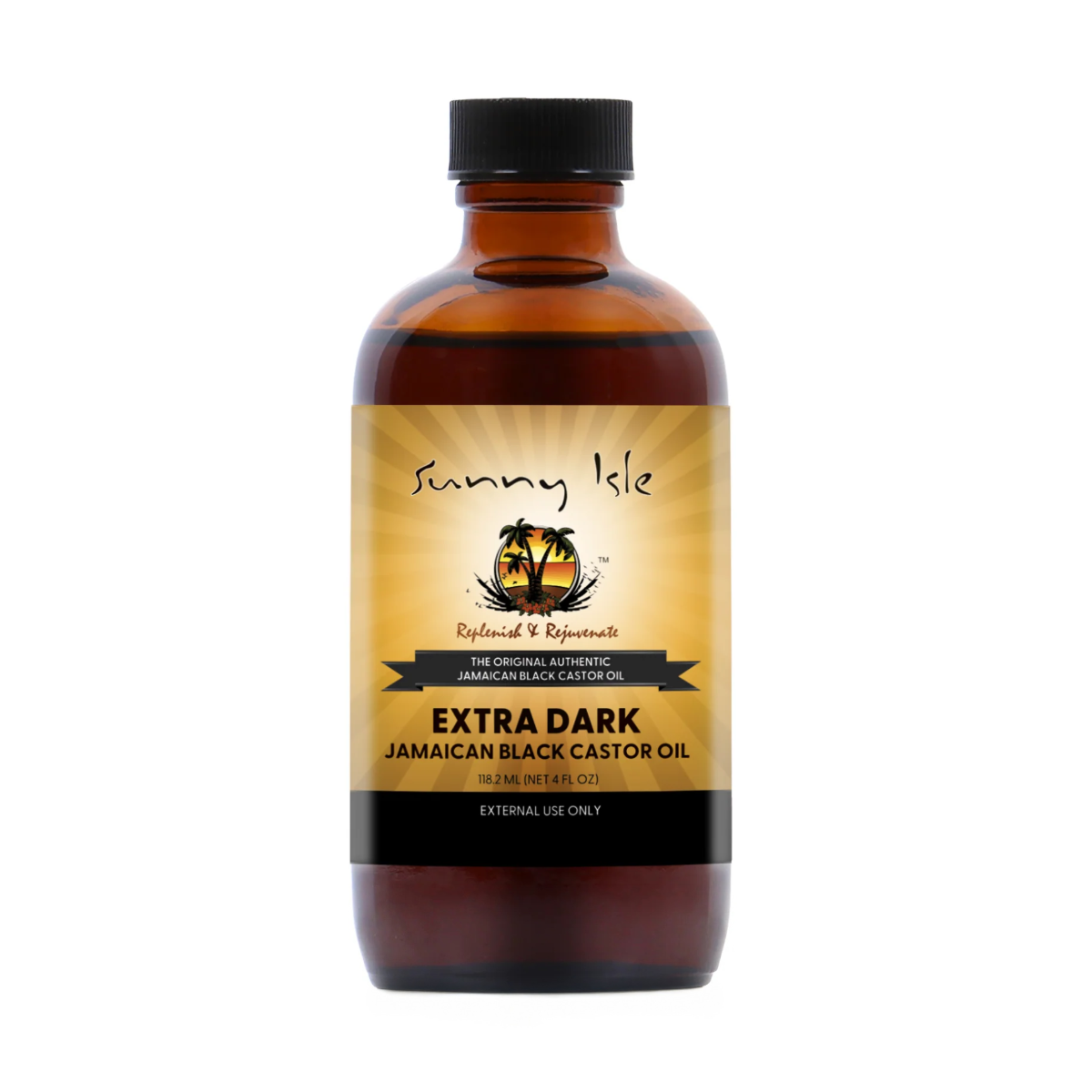 Sunny Isle Huile De Ricin Noire Jamaïcaine [Extra Dark] 4oz