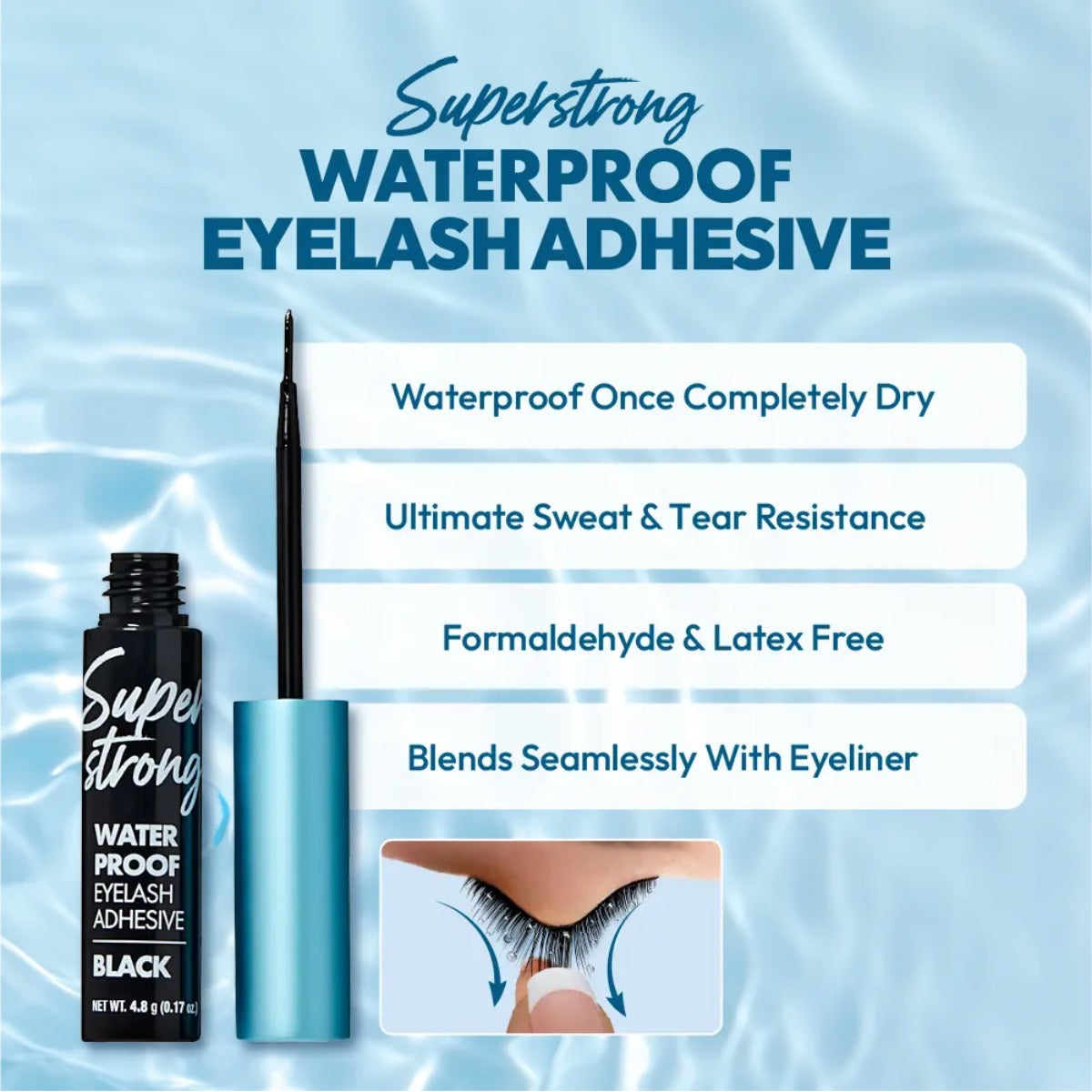 Super Strong Waterproof Lash Glue [Black] #KPEG21