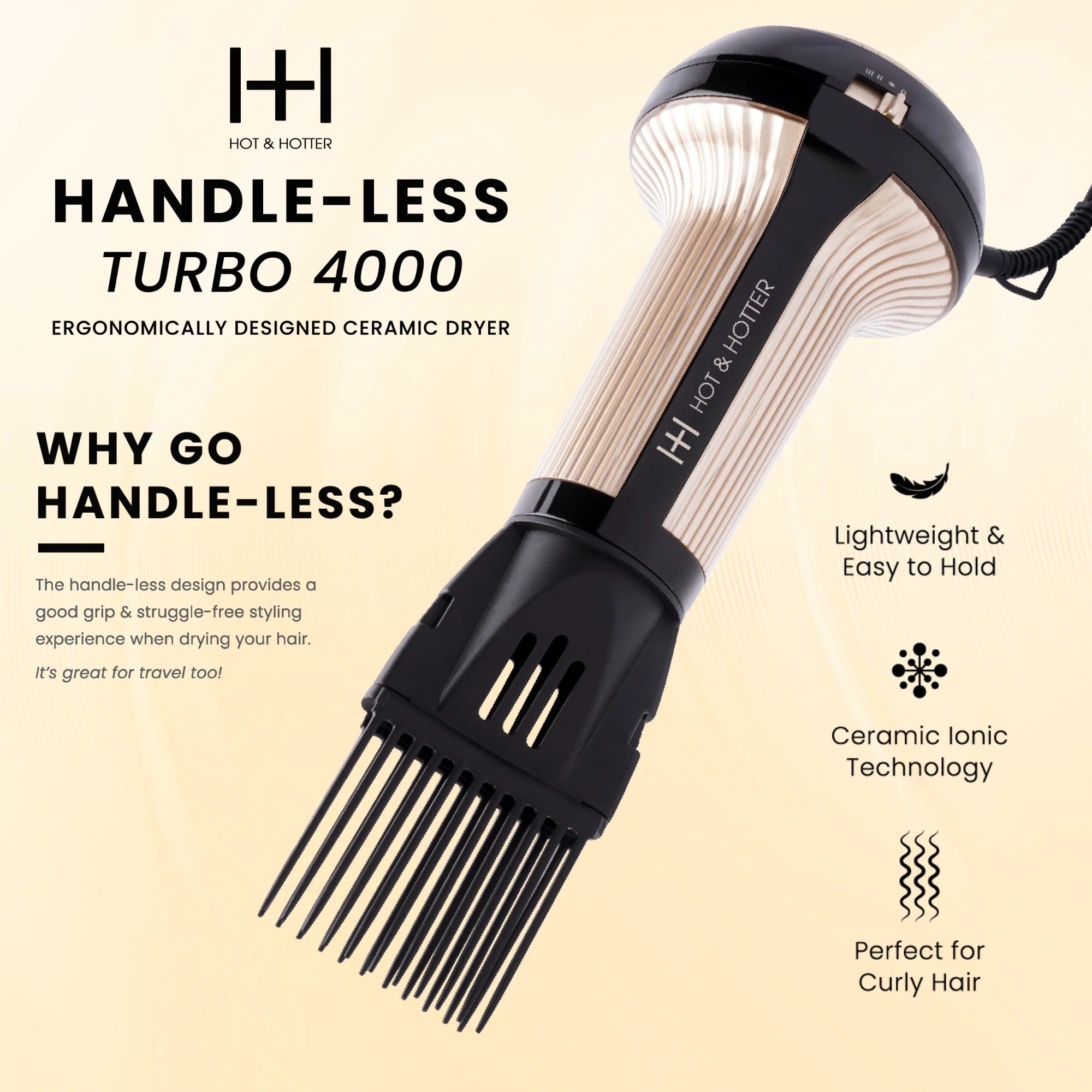 Sèche-cheveux sans fil Turbo 4000 en céramique #5847