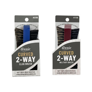 Two Ways Military Curved Bristle Brush Hard And Soft [Assorted Color] #2358
