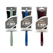 Two Ways Wave Curved Bristle Brush Hard And Soft [Assorted Color] #2356