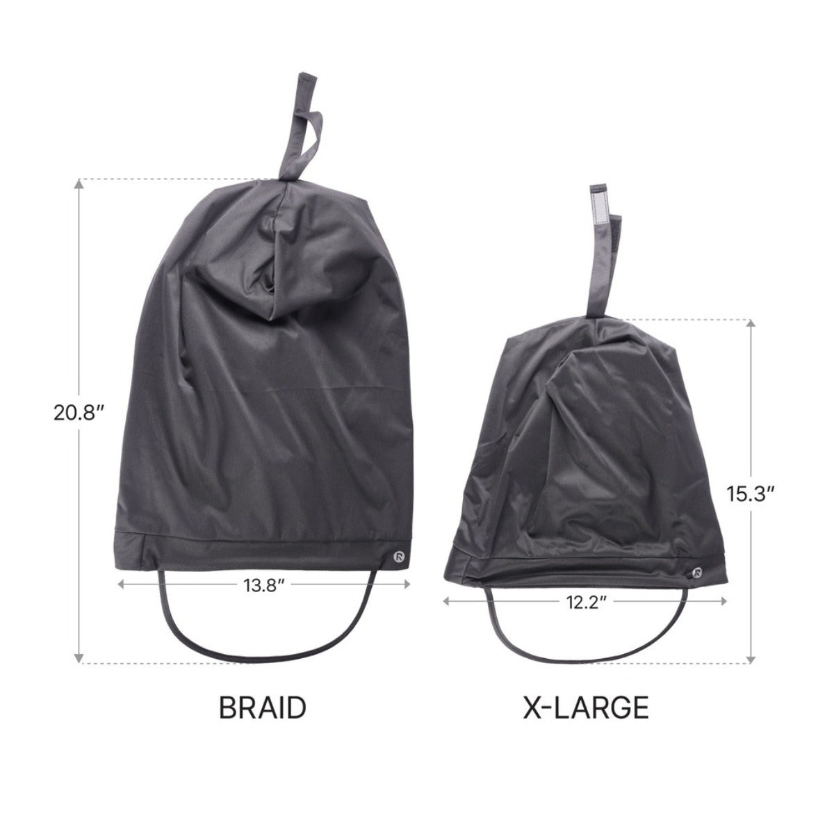 Bonnet de pluie imperméable doublé de satin [X Large] [Noir] #HQ501