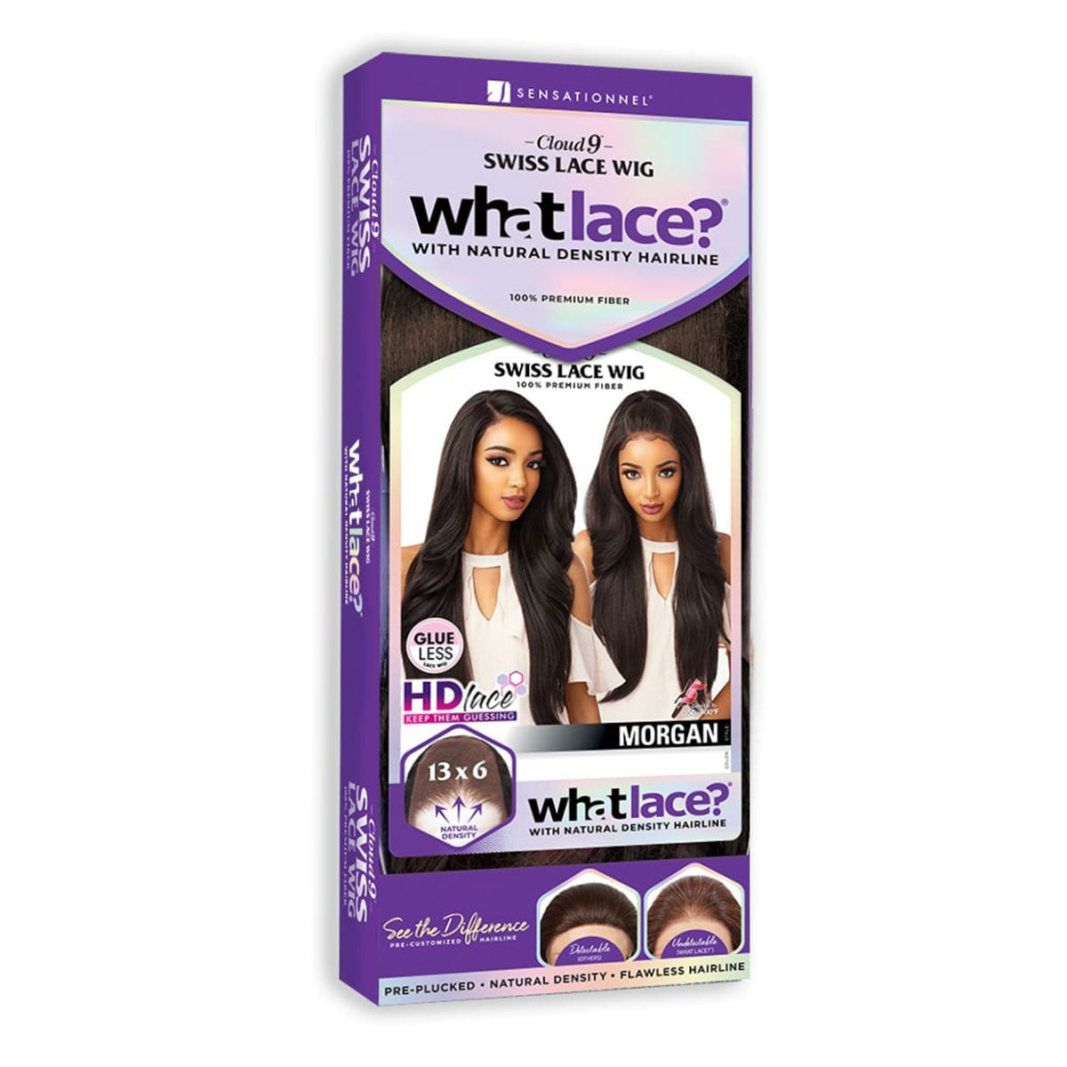 Perruque frontale en dentelle suisse 13x6 Cloud 9 What Lace? Illusion de ligne capillaire Morgan