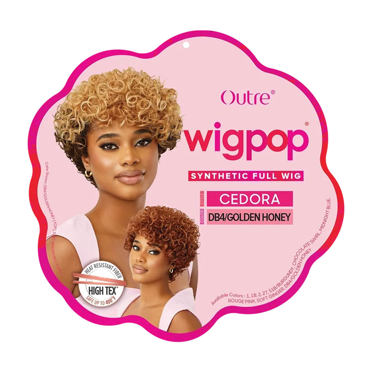 Perruque synthétique complète Wigpop Cedora 