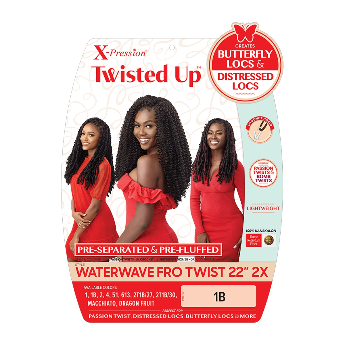 X-Pression Twisted Up Vague d'eau Fro Twist 22" 2x