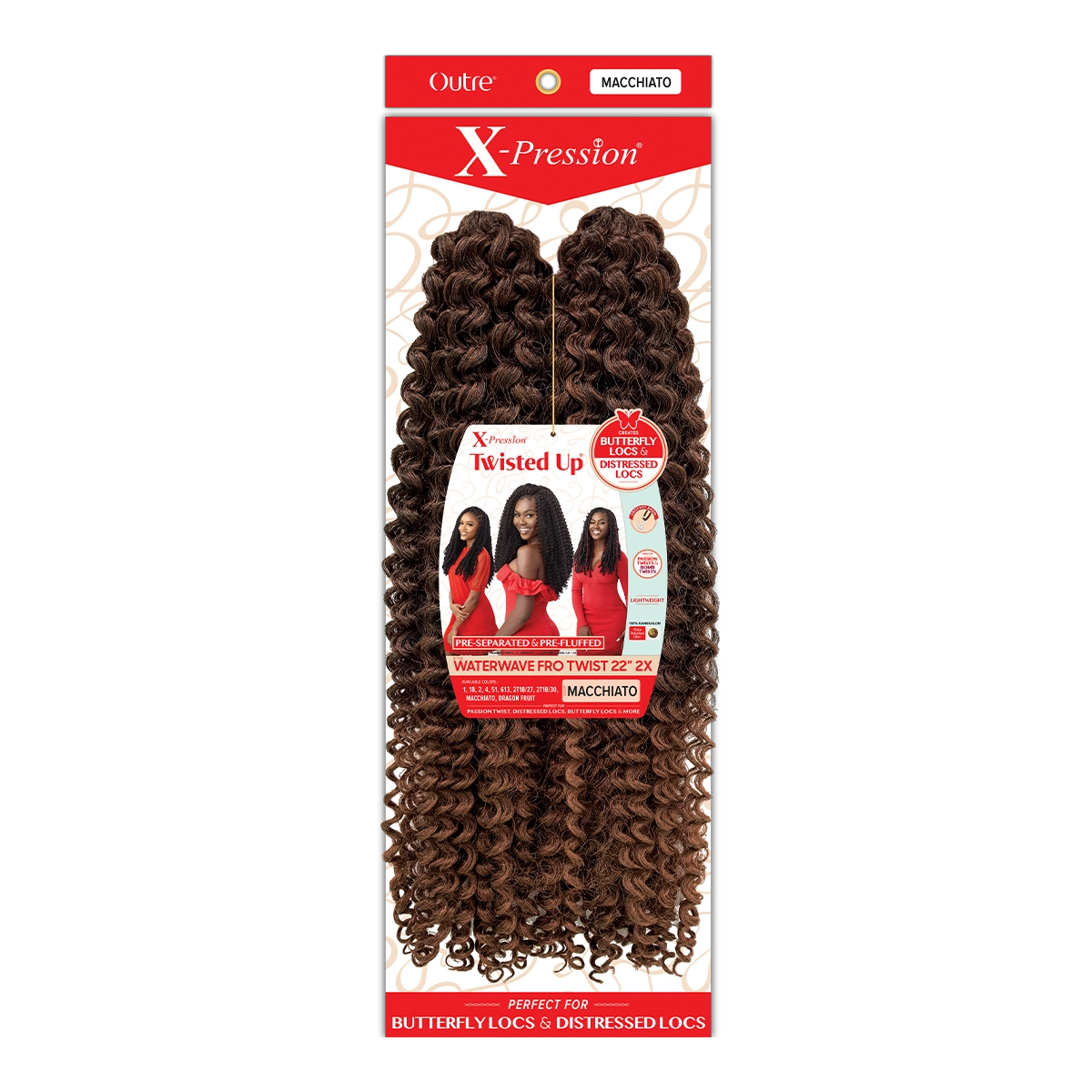 X-Pression Twisted Up Vague d'eau Fro Twist 22" 2x