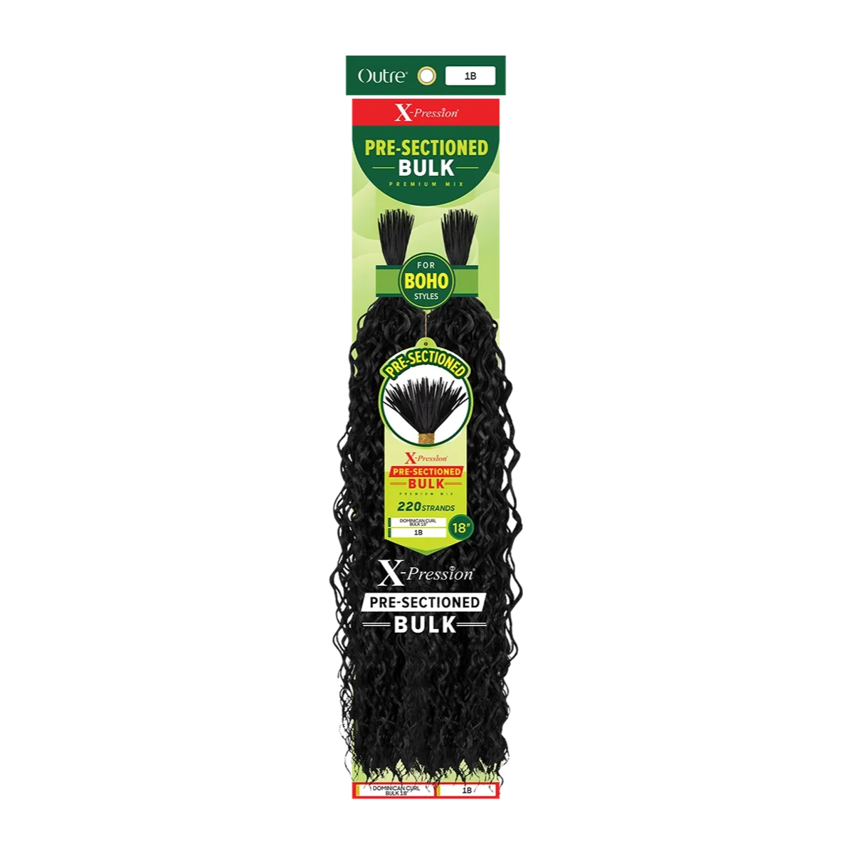 X-Pression Boucles Dominicaines Pré-Sélectionnées en Vrac 18"