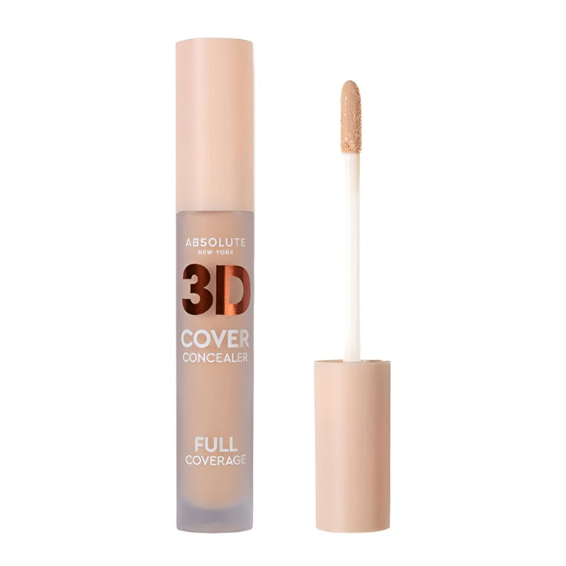 Absolute New York full coverage concealer in beige shade with applicator wand open