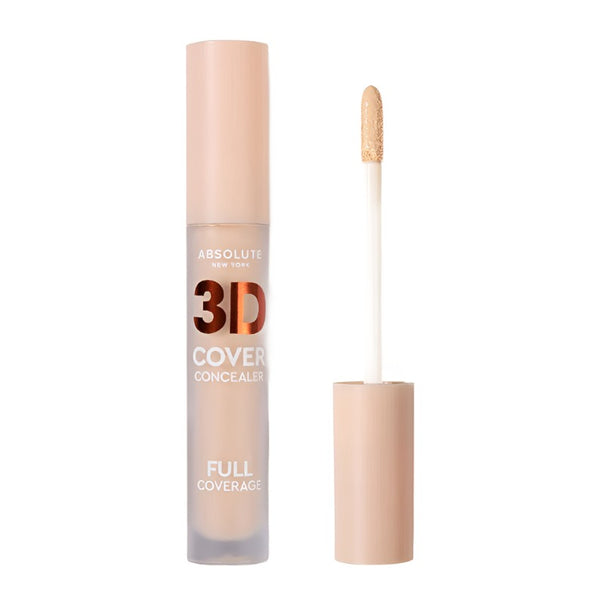 Absolute New York 3D Cover full coverage concealer with applicator wand and beige cap