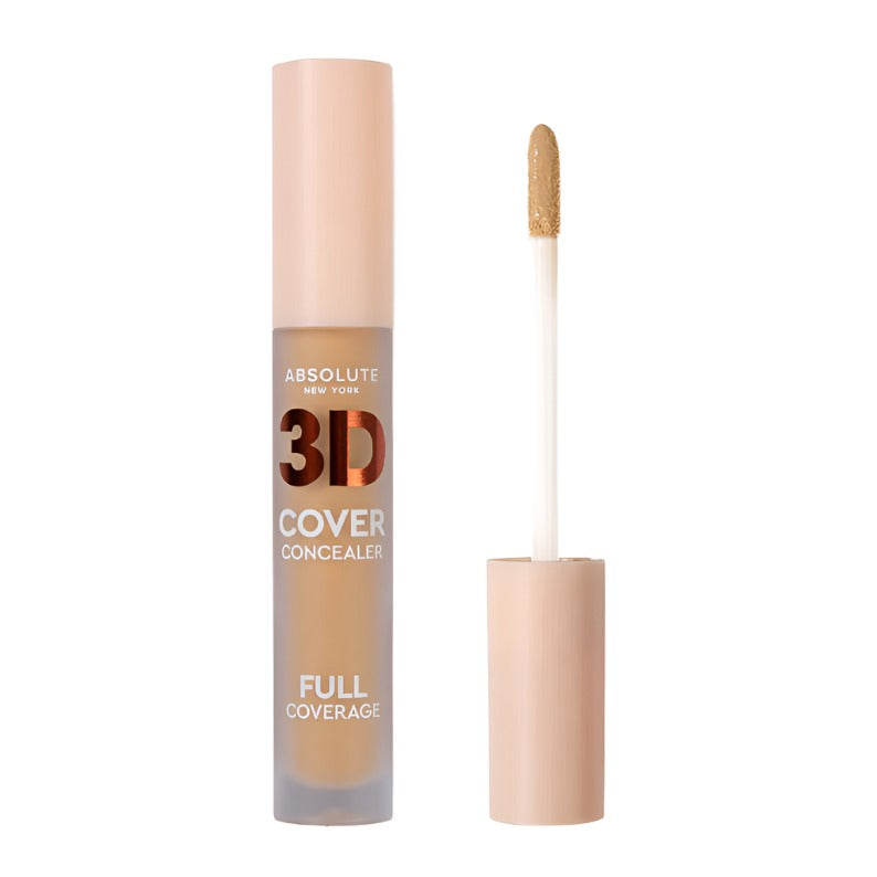 Absolute New York 3D Cover full coverage concealer with applicator wand in beige shade