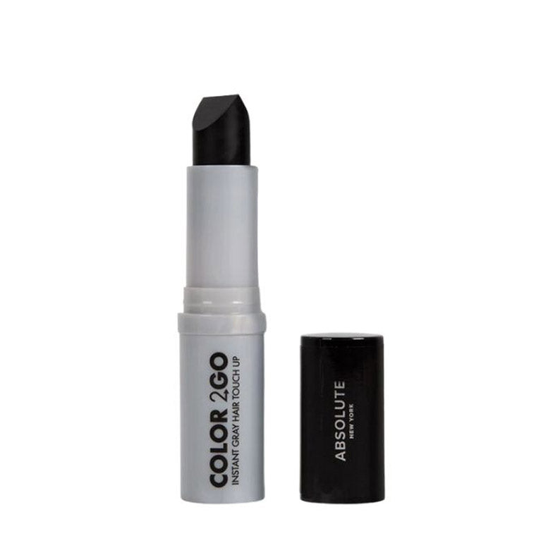 Absolute New York Color 2GO instant gray hair touch up stick in black with cap for quick root coverage