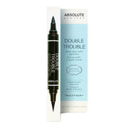 ABSOLUTE NEW YORK Double Trouble black double ended liquid eyeliner with jumbo marker tip and fine precision tip