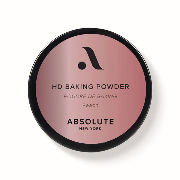 Absolute New York HD baking powder peach translucent setting powder in round compact with peach label