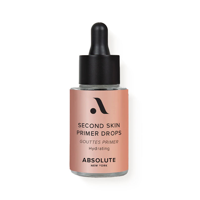 ABSOLUTE NEW YORK Second Skin hydrating primer drops in glass bottle with black dropper