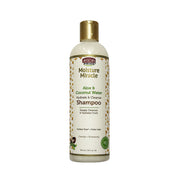 African Pride Moisture Miracle Shampoo bottle with aloe and coconut water for hydrating curls sulfate free
