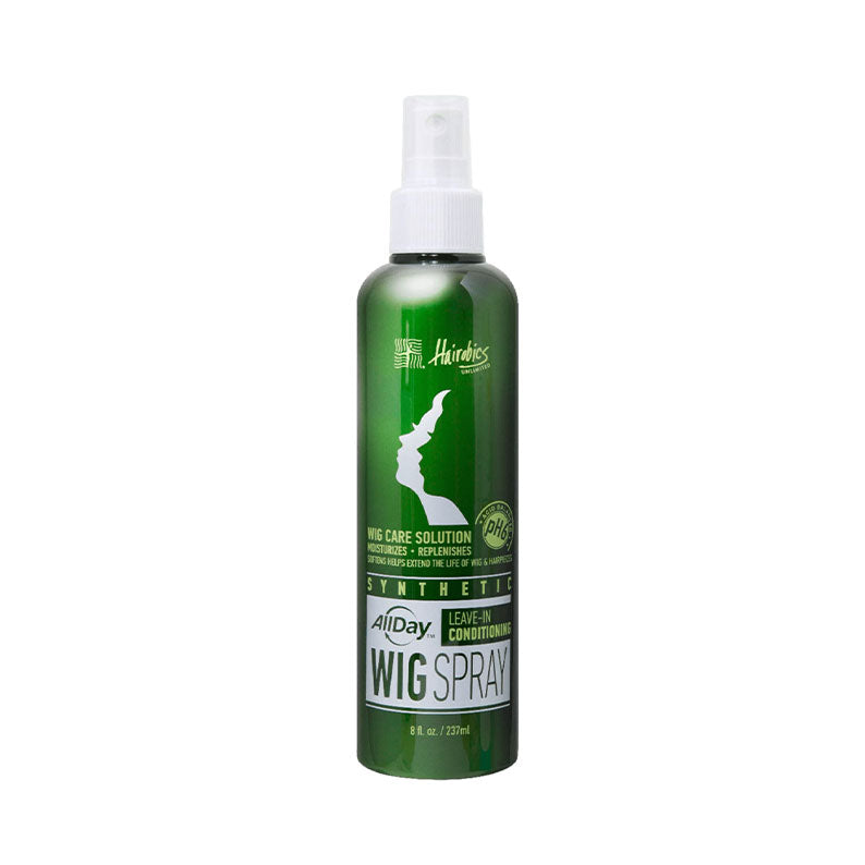 ALLDAY LOCKS wig conditioning spray green bottle leave in conditioner for synthetic wigs detangling and shine