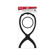 ANNIE portable wig stand 14 inch foldable black plastic wig display stand with round support ring in packaging