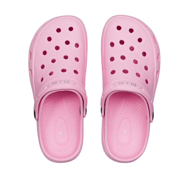 RED BEAUTY by KISS pink air clog classic lightweight perforated slip on clogs with heel strap