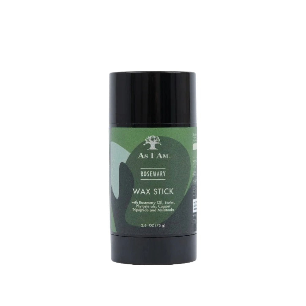 As I Am rosemary hair wax stick for sleek hairstyles with nourishing ingredients