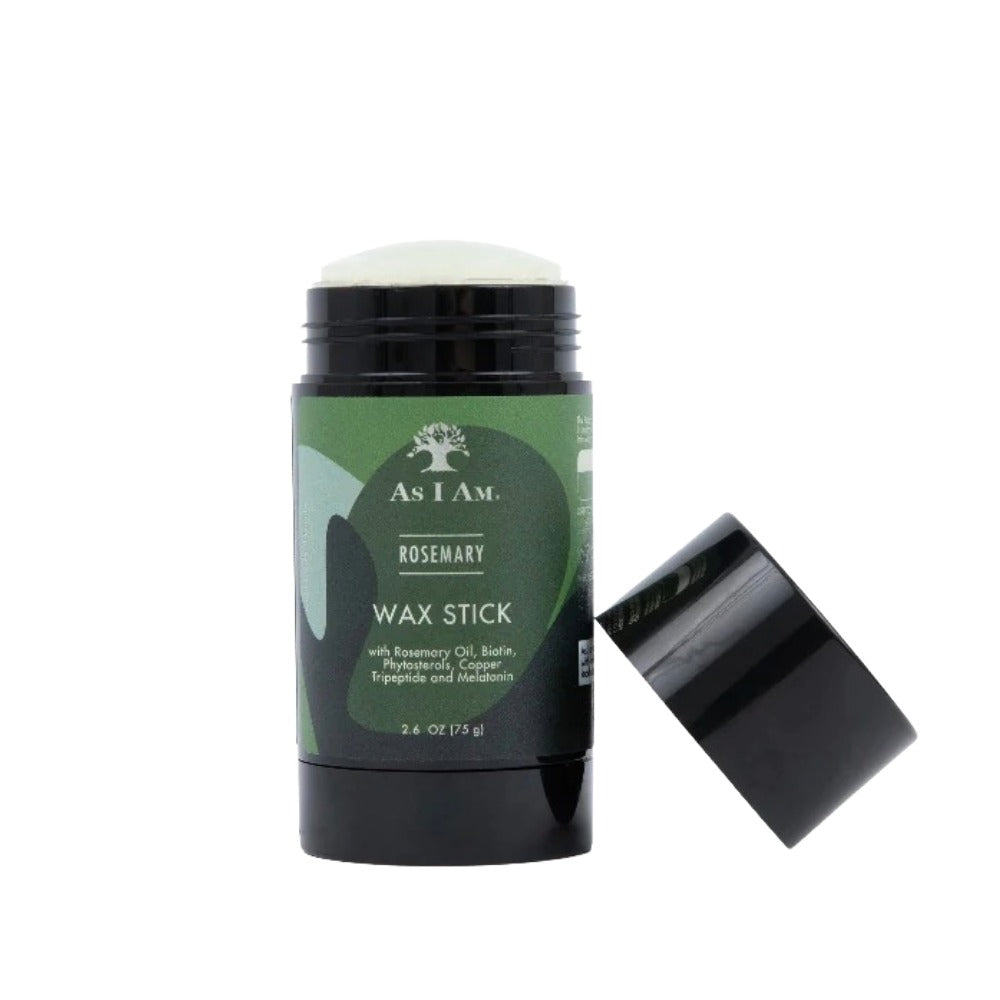 As I Am rosemary hair wax stick for smooth styling and hold, featuring natural ingredients