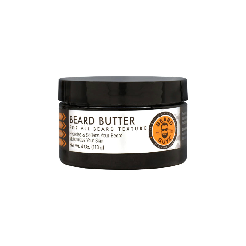 BEARD GUYZ beard butter with grotein black 4 oz jar moisturizing balm for soft hydrated beard