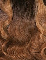 SENSATIONNEL Butta Lace wig human hair in warm brown balayage with soft loose waves and natural shine