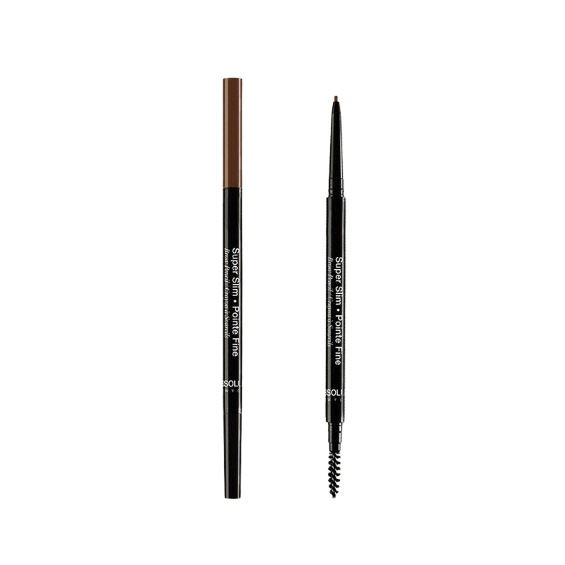 ABSOLUTE NEW YORK super slim brow pencil pecan double ended retractable pencil with spoolie brush