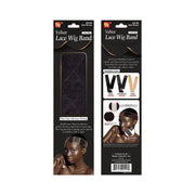 Beauty Town velvet lace wig band dark brown packaging showing textured band and model wearing it