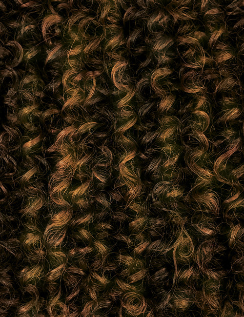 OUTRE synthetic wrap pony half wig curly brown texture close up natural looking coils