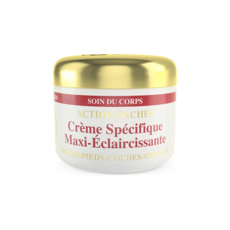 HT26 maxi whitening cream white jar with gold lid Creme Specifique Maxi Eclaircissante body cream for hands and elbows