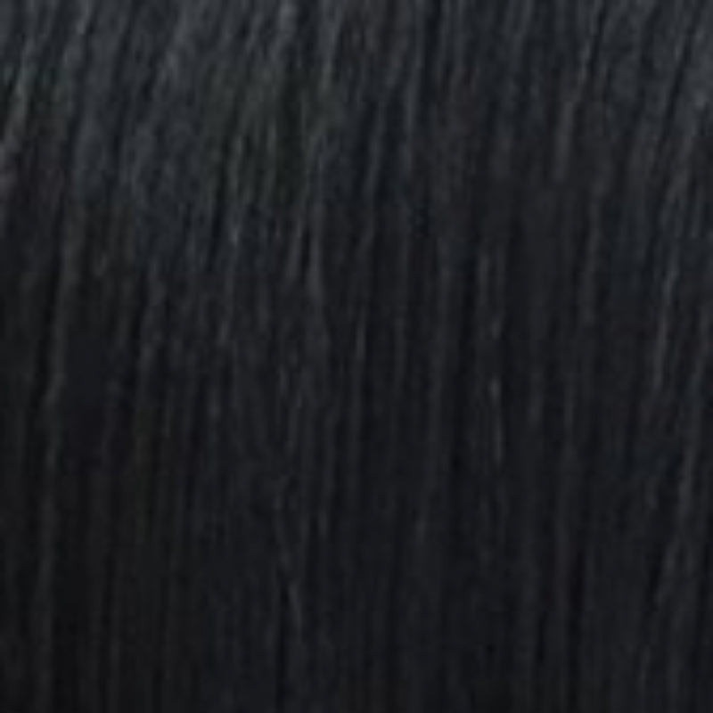 ITS A WIG Bff Part Lace Lilia wig close up of straight jet black synthetic hair texture