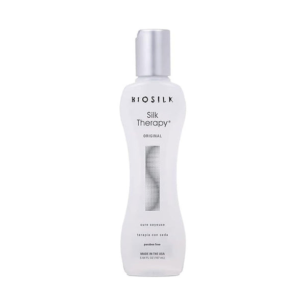 BIOSILK Silk Therapy leave-in treatment Original white bottle for smoothing frizz control and shine