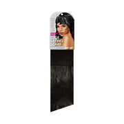 ANNIE black edge laying scarf for hair styling with stretchy silky fabric and 60 inch length