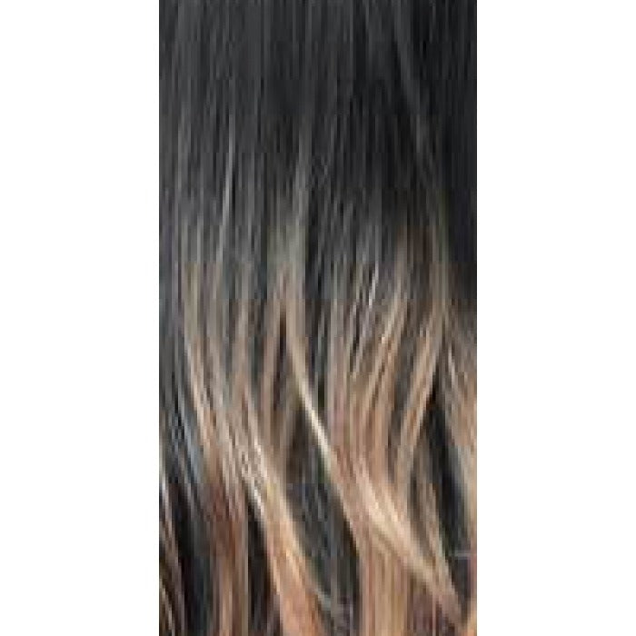 BOBBI BOSS Boss Lace 13X5 HD wig black to honey blonde ombre long wavy hair closeup