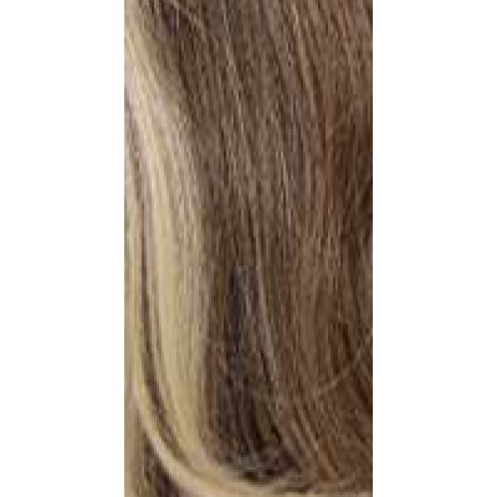BOBBI BOSS Boss Lace 13X5 HD wig close up light brown with blonde highlights straight smooth hair