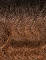 SENSATIONNEL Butta Lace Unit 3 wig chestnut brown wavy ombre hair close up natural wave texture